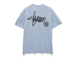 Shawn Script T-Shirt - Washed Baby Blue