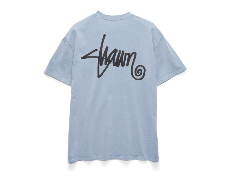 Shawn Script T-Shirt - Washed Baby Blue