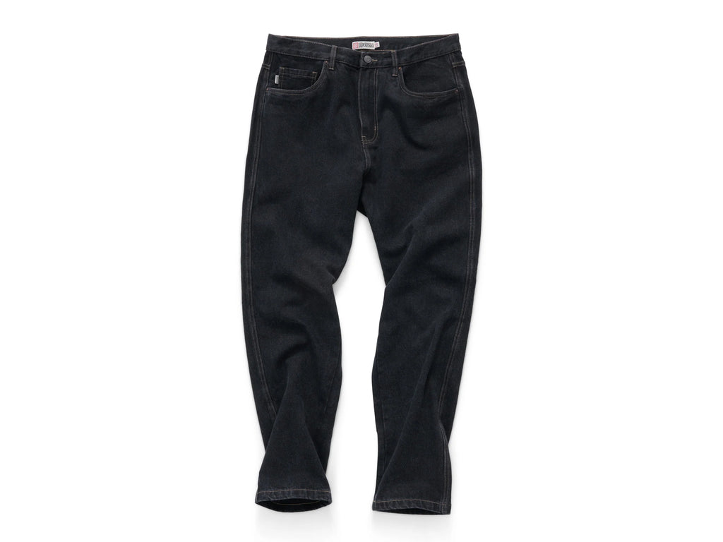 Emb Denim Standard Jean - Faded Black
