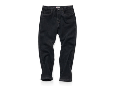 S-Double - Emb Denim Standard Jean - Faded Black