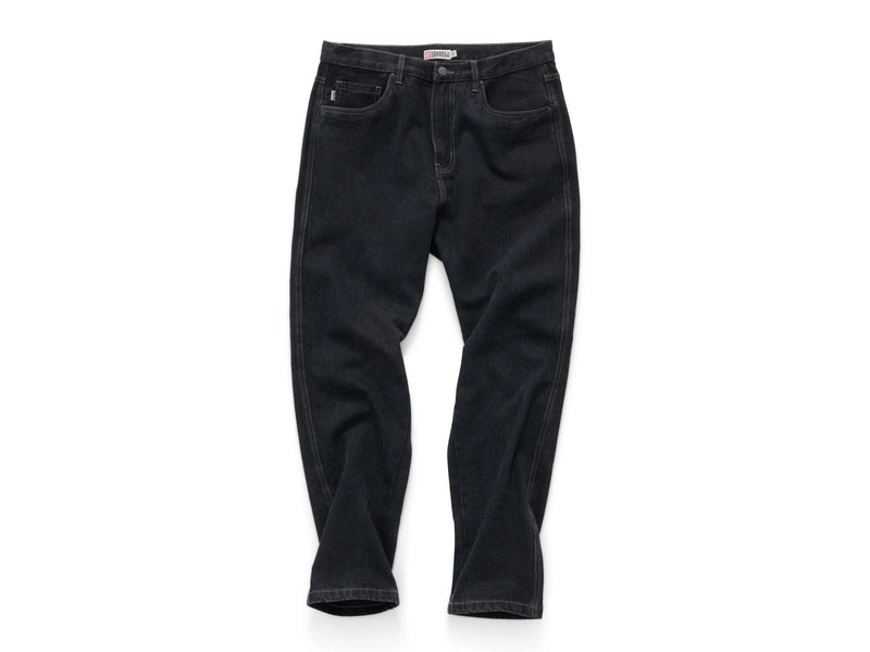 Emb Denim Standard Jean - Faded Black