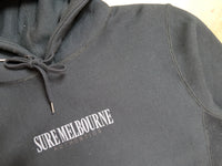 Little Lonsdale St. Super Heavyweight Reverse Weave Hooded Fleece - Black / Grey