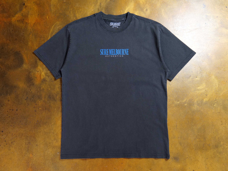 Little Lonsdale St. Heavyweight T-Shirt - Faded Coal / Blue