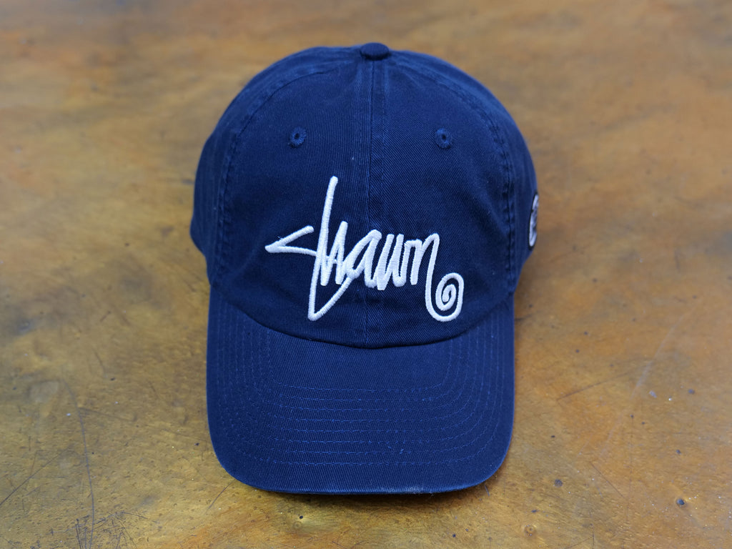 Shawn Script Strapback Cap - Navy