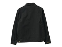 Unlined Canvas Zip Jacket - Black