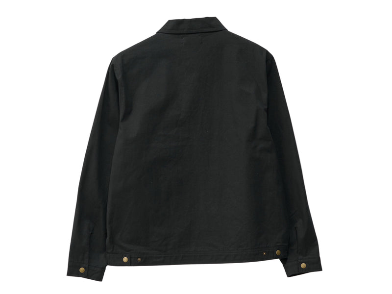 Unlined Canvas Zip Jacket - Black