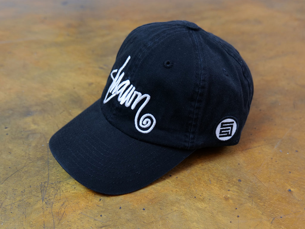 Shawn Script Strapback Cap - Black