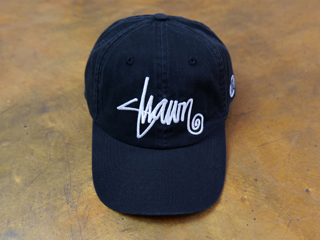 Shawn Script Strapback Cap - Black