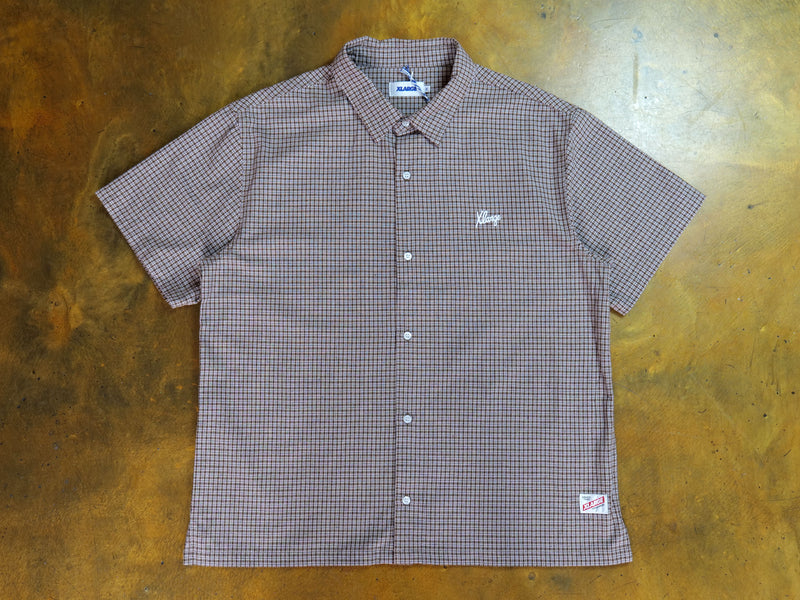 Oxford Script Short Sleeve Shirt - Brown