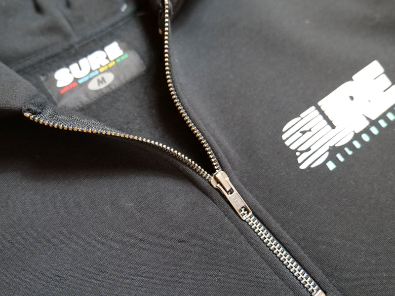 Banner Racing 1/2 Zip Hood Heavy Fleece - Black / White