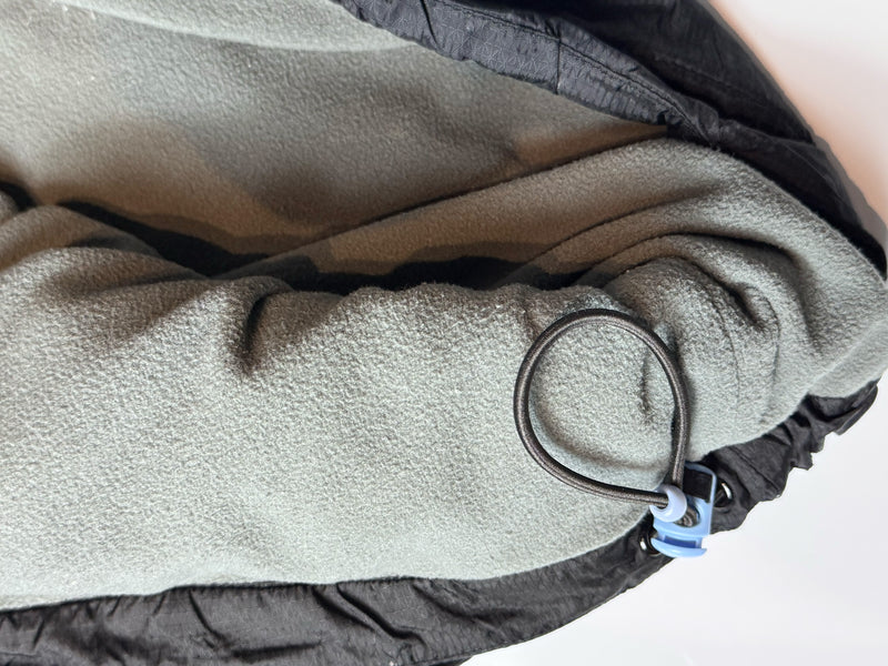 Vintage Women's Side Zip Polar Fleece Lined Spray Jacket - Black