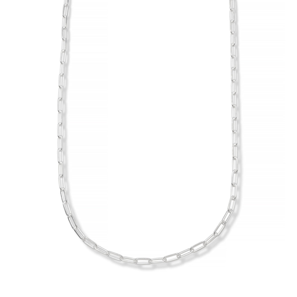 Angelo Sterling Silver Clip Chain Necklace - 55 cm length