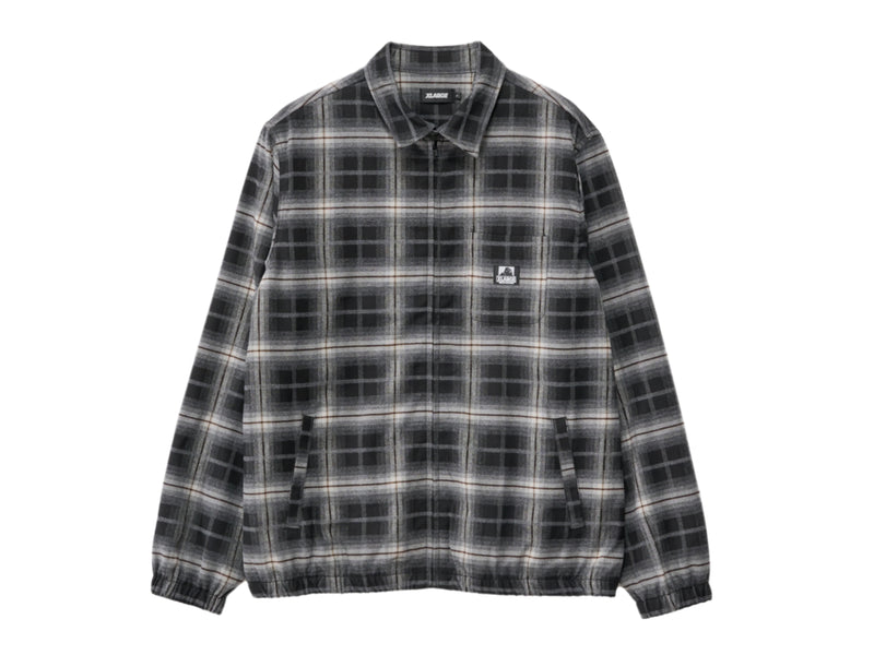 Blended Check Zip Jacket - Black