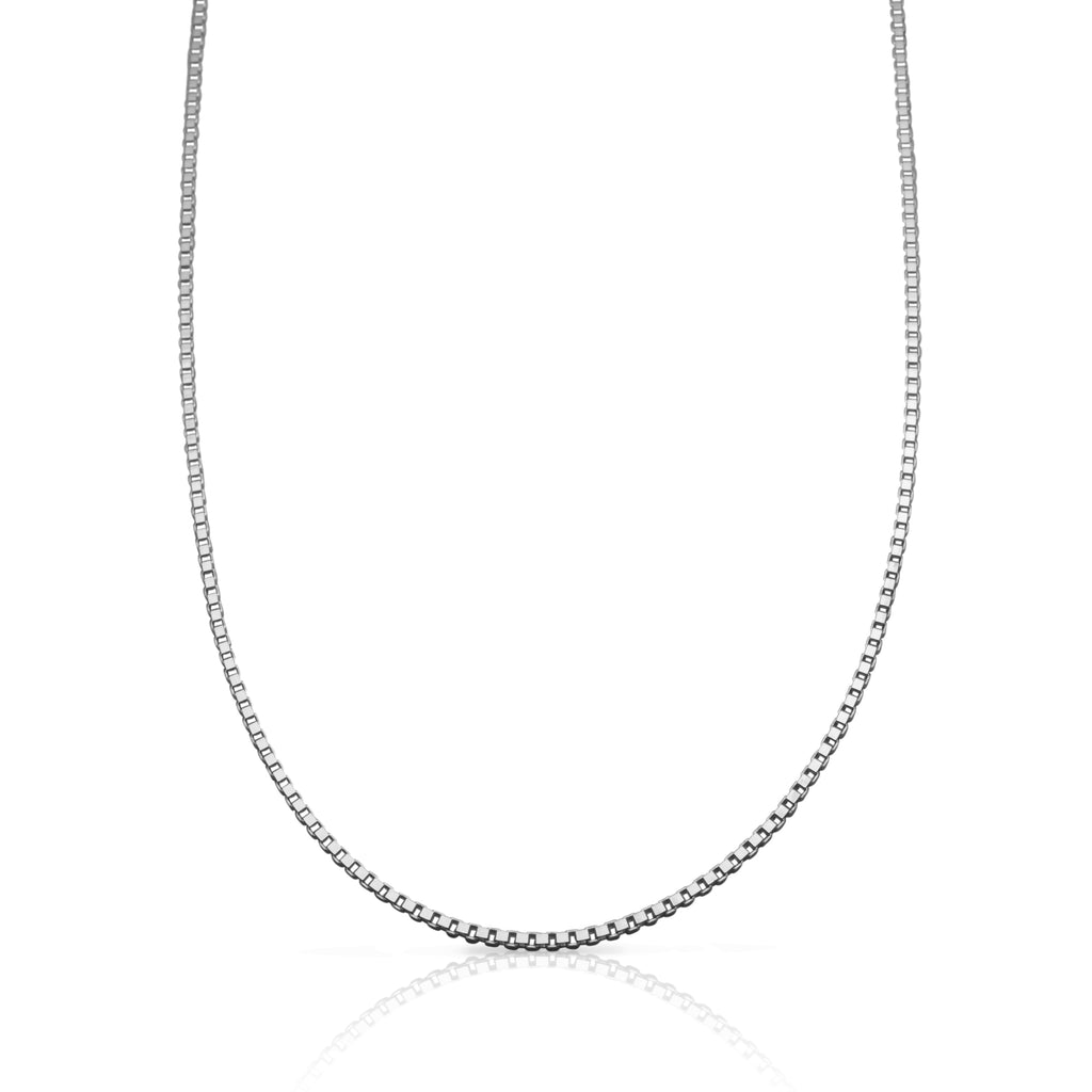 Classic Mike Sterling Silver 2 mm Wide Box Chain - 55 cm