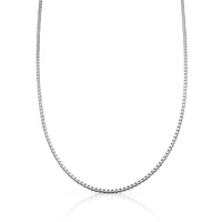 Classic Mike Sterling Silver 2 mm Wide Box Chain - 55 cm