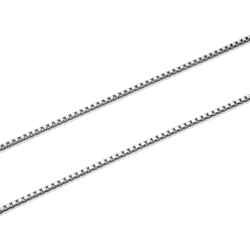 Classic Mike Sterling Silver 2 mm Wide Box Chain - 55 cm