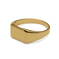 Columbo Sterling Silver 14k Yellow Gold Vermeil 11 mm x 7 mm Rectangle Signet Ring