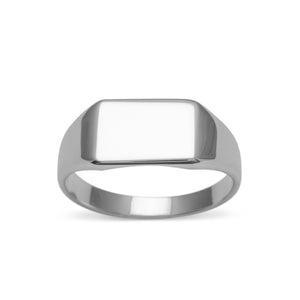 Columbo Sterling Silver 11 mm x 7 mm Rectangle Signet Ring