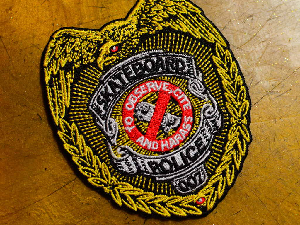 Skateboard Police Iron-on Patch