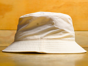 Crew Embroid Nylon Bucket Hat - Ecru