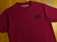 SM T-Shirt - Burgundy / Black