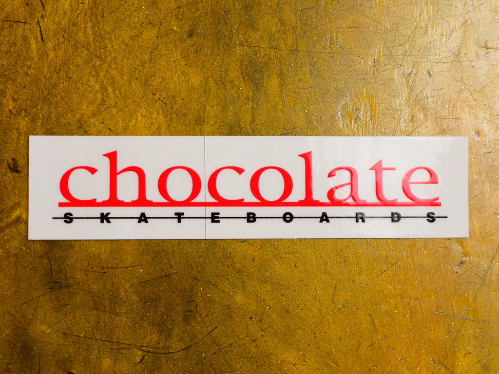 Chocolate Underline Sticker - White / Red