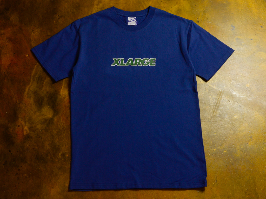 Text Logo T-Shirt - Navy/Green