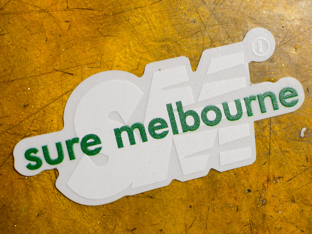 Small Droor SM Sticker - White