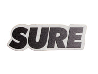 Small Sure Banner Sticker - Black
