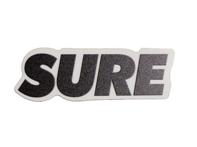 Small Sure Banner Sticker - Black