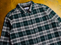 Old English Check Zip Shirt - Green