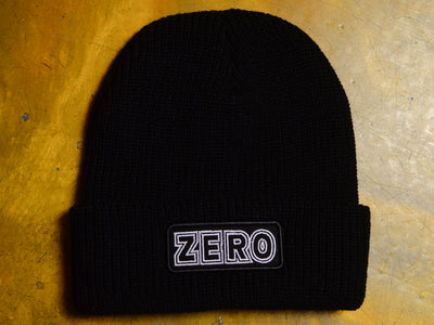 Zero Bold Patch Beanie - Black