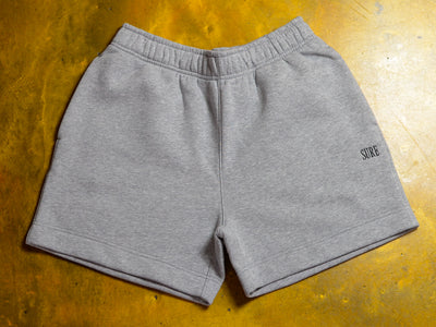 Crew Embroidered Relaxed Track Short - Grey Marle