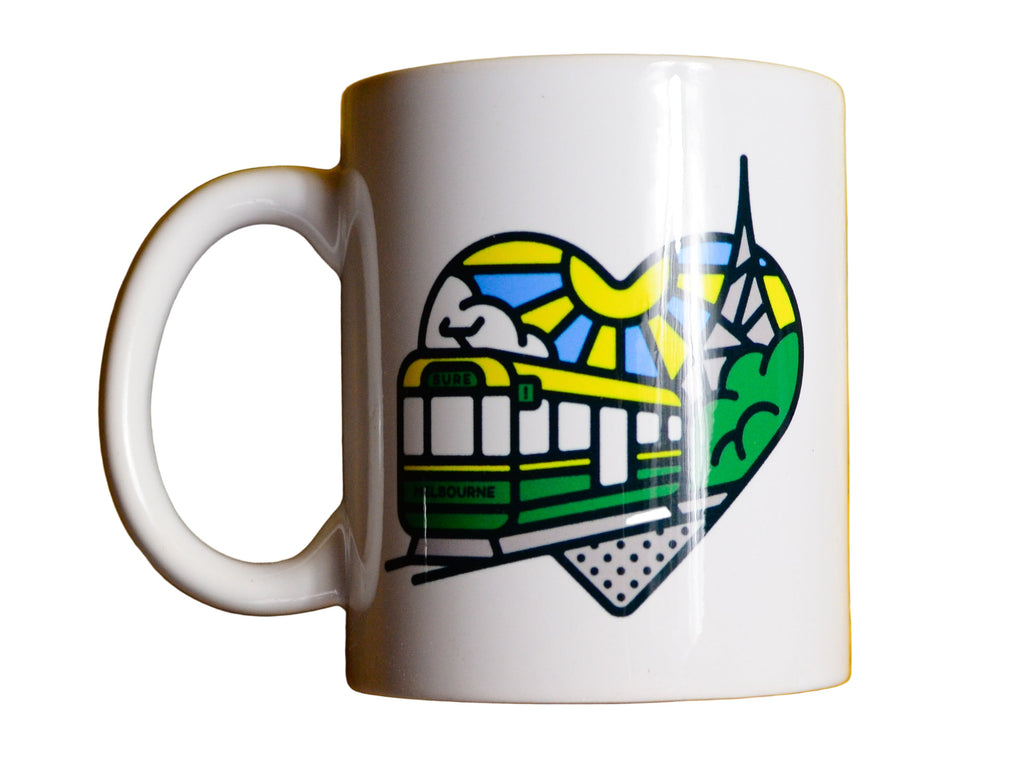 Heartbeat Ceramic Mug - White