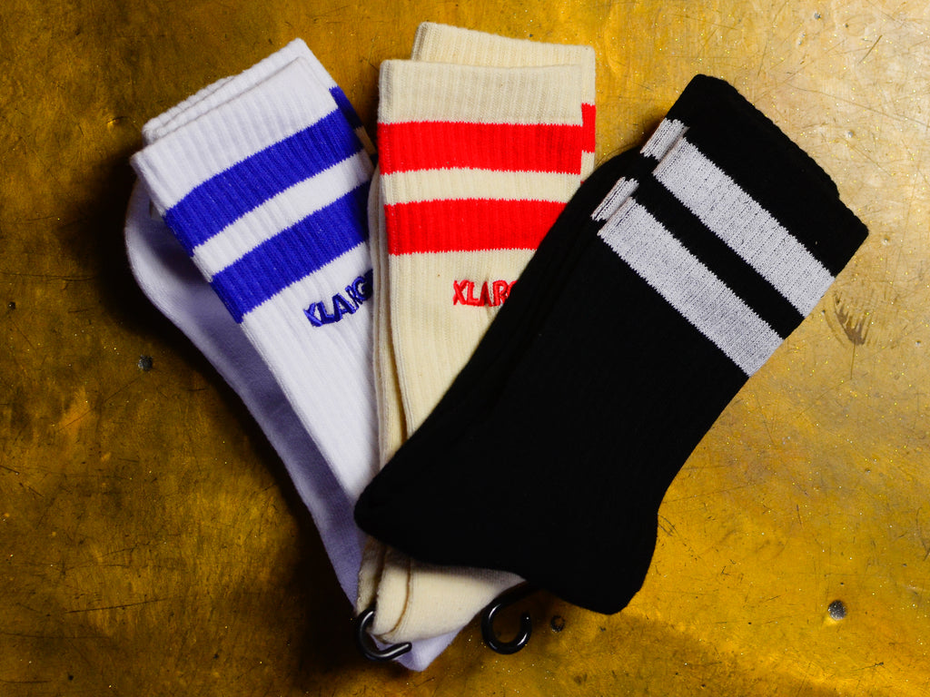 Stripe Organic Sock 3pk - Multi Colour