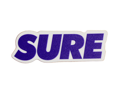 Small Sure Banner Sticker - Blue