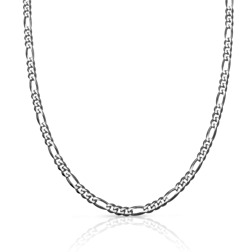Jimmy Jump Sterling Silver 4 mm Wide Figaro Chain - 55 cm