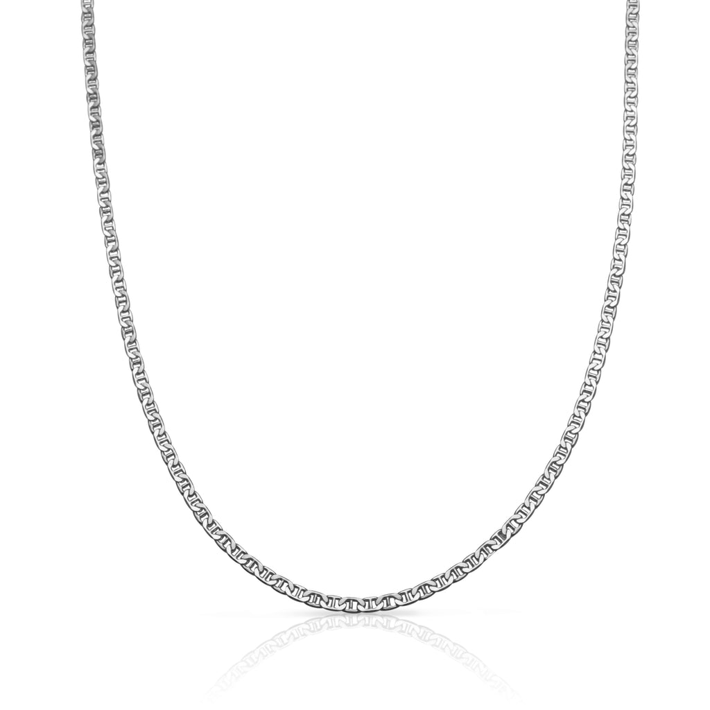 Joey Jazz Sterling Silver 2 mm Wide Gucci Link Chain - 55 cm