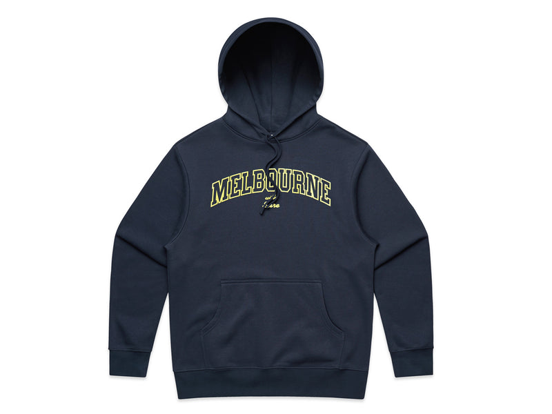 Letterman Heavyweight Hooded Fleece - Navy