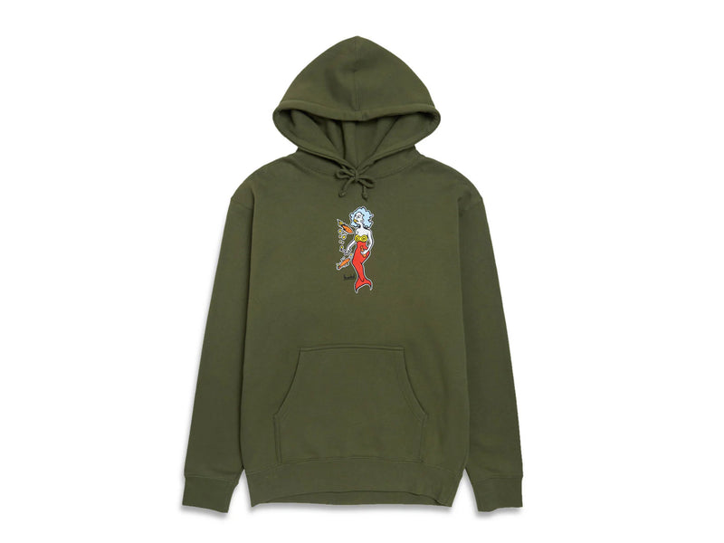 Mermaid Hooded Fleece - Army