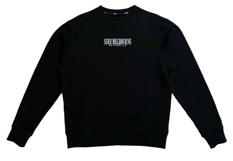 Authentics Embroidered Super Heavyweight Crew - Black / Grey