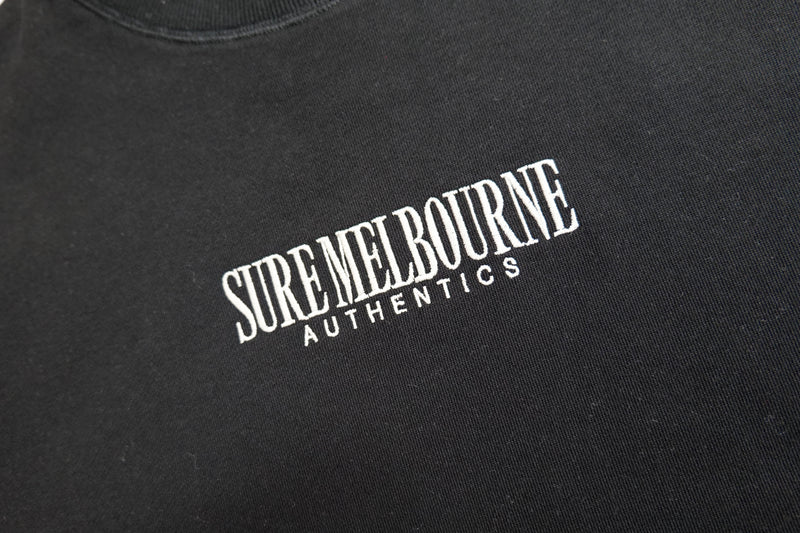 Authentics Embroidered Super Heavyweight Crew - Black / Grey