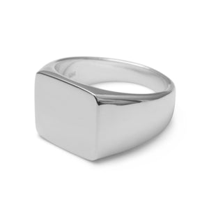 Rocco Sterling Silver 12 x 14 mm Square Signet Ring