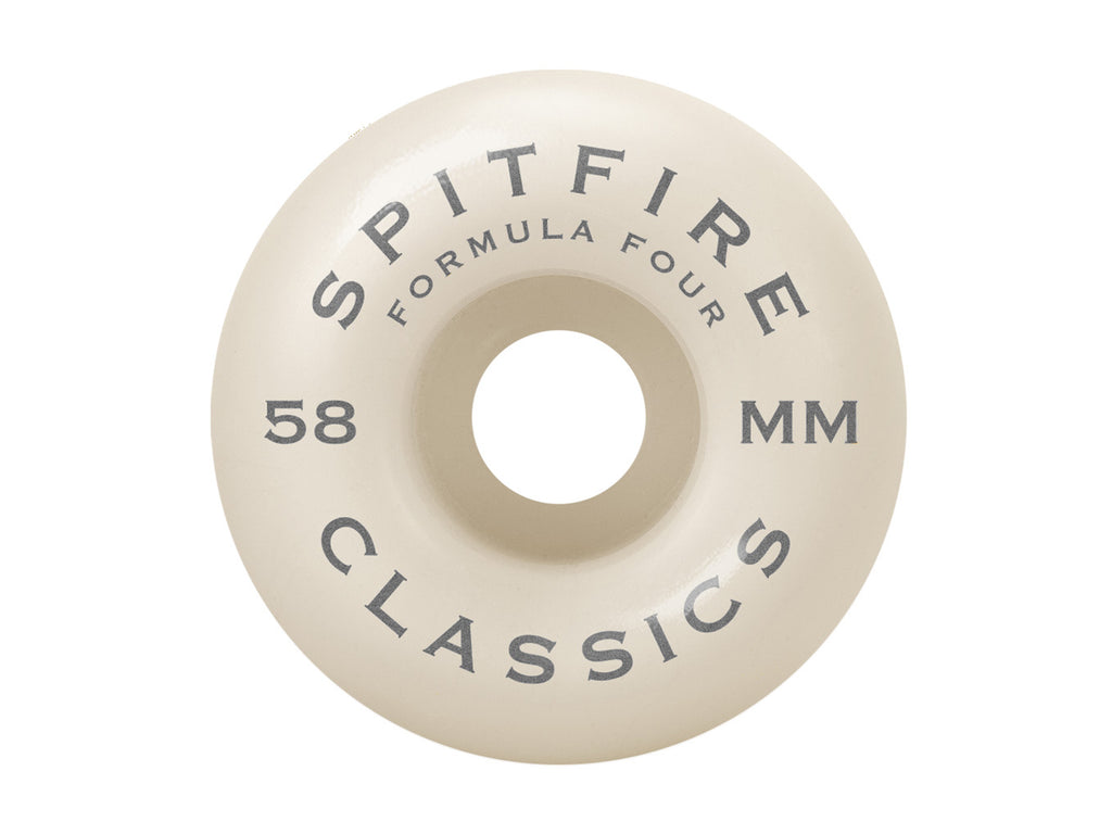 99D Formula Four Classic Swirl Wheels - White 58mm