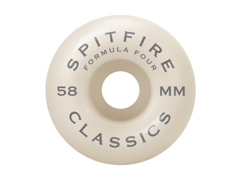 99D Formula Four Classic Swirl Wheels - White 58mm
