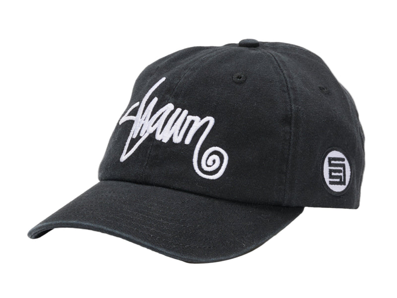 Shawn Script Strapback Cap - Black
