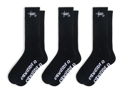 Standard Shawn Sock 3pk - Black