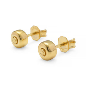 Skate Wheel Studs Sterling Silver  18k Yellow Gold Plated Skateboard Wheel Studs