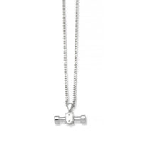 Small Truck Necklace - Sterling Silver 55 cm Curb Chain w/ Small Truck Pendant