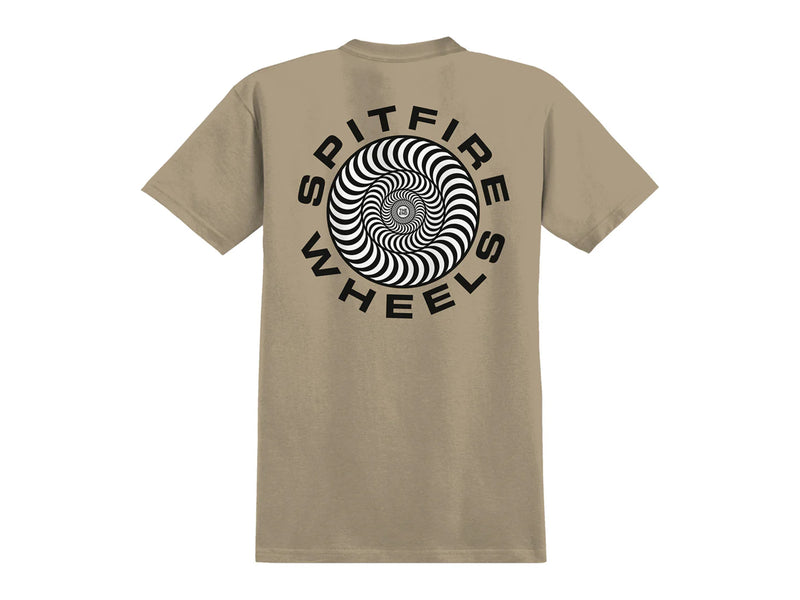 Spitfire Classic 87 Swirl Fill T-Shirt - Sand / Black